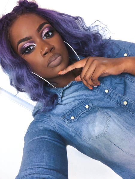 Unicorn Hair➟How To ➟ Style and Color Purple Wig➟By @Anicolec_