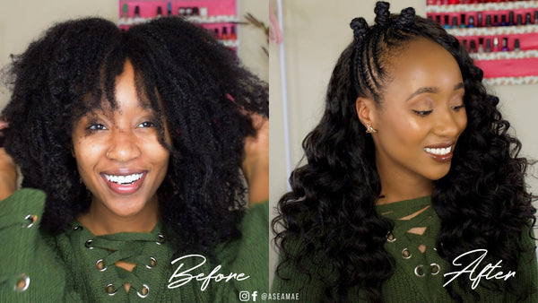 HOW TO: Undetectable Straight Clip Ins on 4c Hair NO LEAVE OUT By @Aseamae