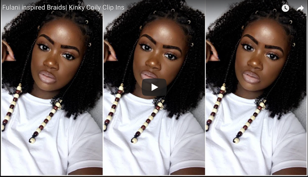 By Andria: Fulani Inspired Braids Using Kinky Coily Clip-Ins (Full Tutorial)